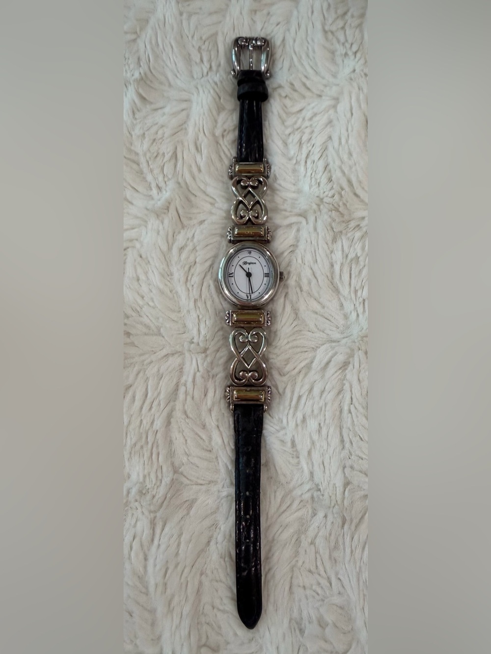 Brighton Two-Tone Silver and Gold Women's Bracelet Watch
